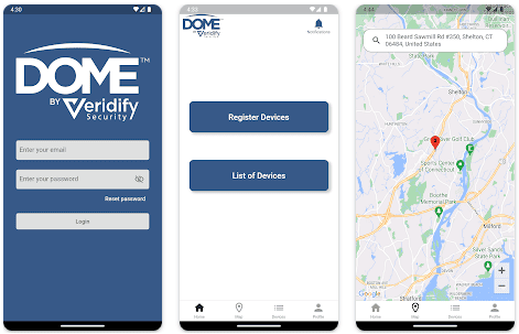 DOME Mobile App Screens