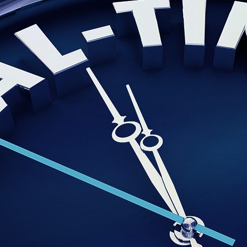 Real-Time Clock Instant Immediate Response News Deadline 3d Illustration